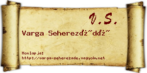 Varga Seherezádé névjegykártya